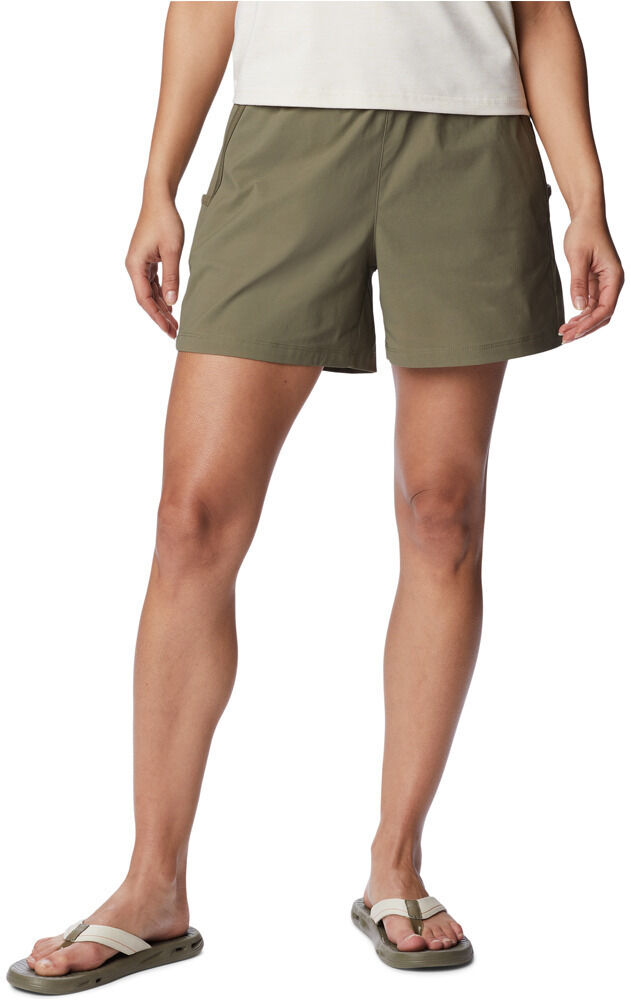 Columbia leslie falls pantalón corto montaña mujer Verde (M)