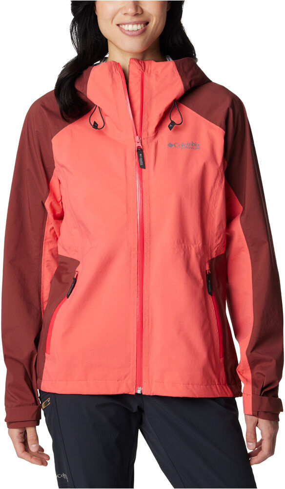 Columbia mazama trail chaqueta impermeable mujer Rojo (S)