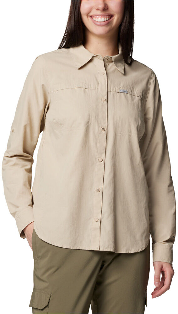 Columbia silver ridge 30 camisa montaña manga larga mujer Marron (L)