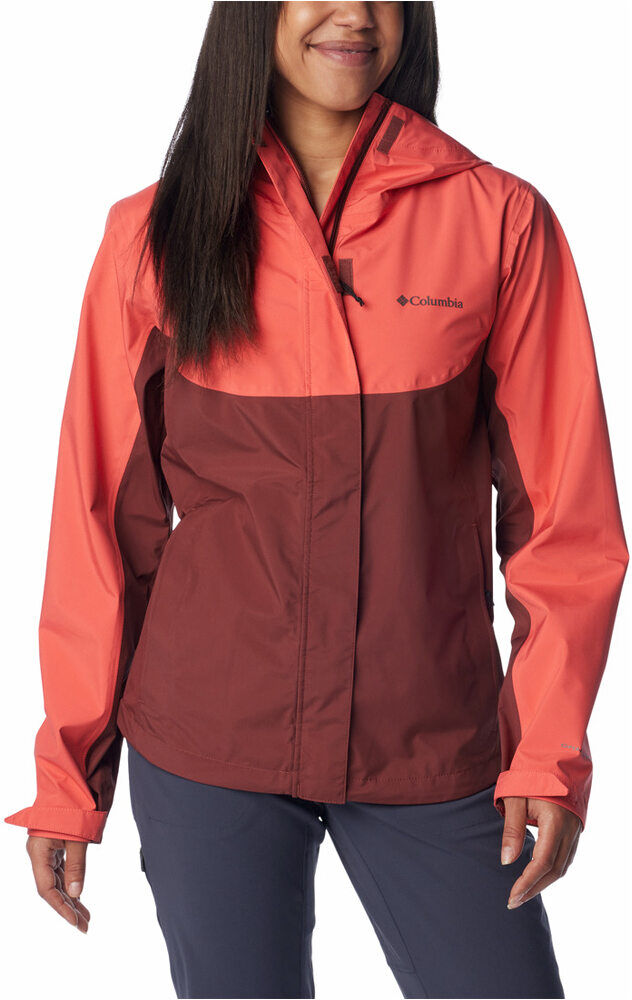 Columbia wahkeena falls 3l chaqueta impermeable mujer Rojo (M)