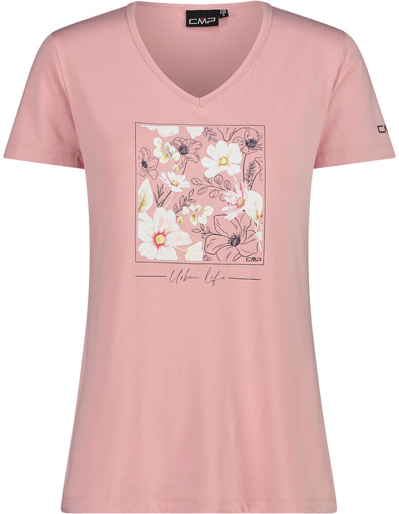 Cmp woman t-shirt camiseta montaña manga corta mujer Rosa (44)