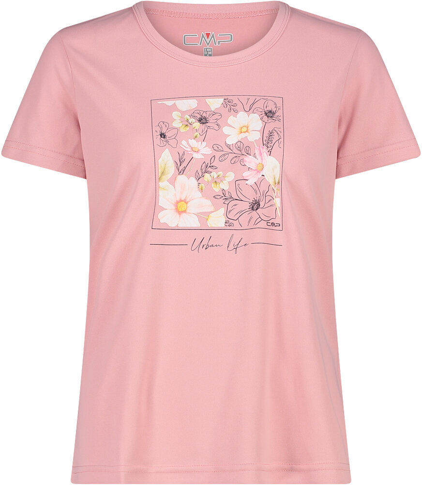 Cmp woman t-shirt camiseta montaña manga corta mujer Rosa (44)