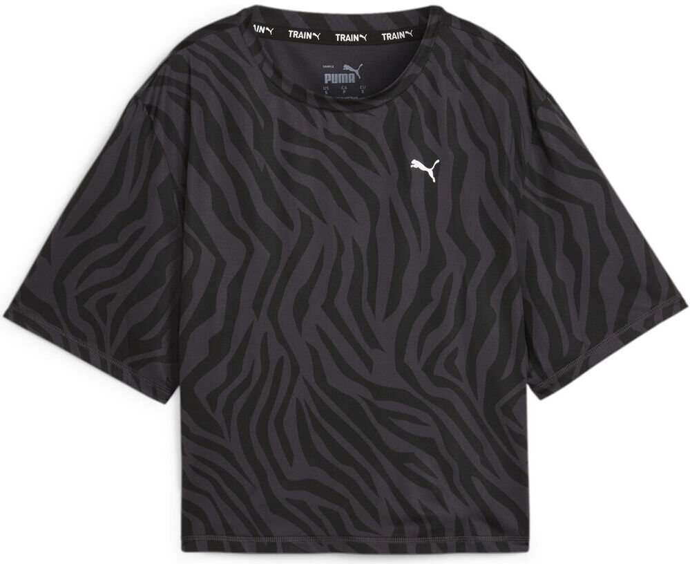 Puma train favorite all over print camisetas fitness mujer Gris (M)