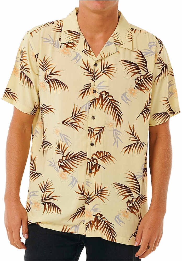 Rip Curl surf revival floral camisa manga corta hombre Amarillo (L)