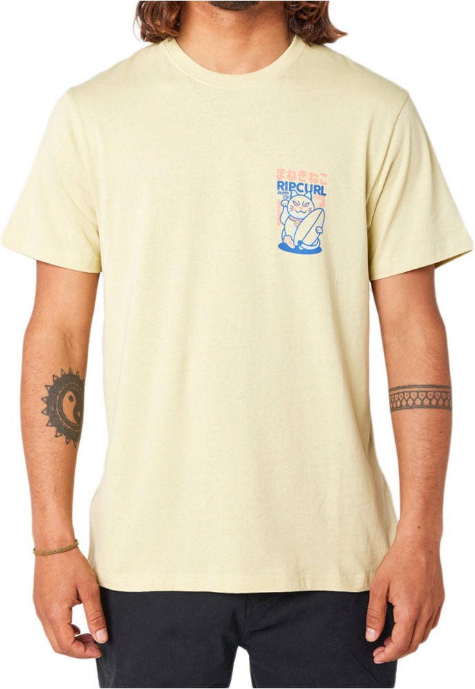 Rip Curl desti animals camiseta manga corta hombre Amarillo (XL)