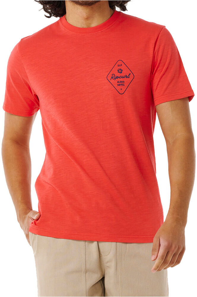 Rip Curl aloha hotel drop in camiseta manga corta hombre Rojo (L)