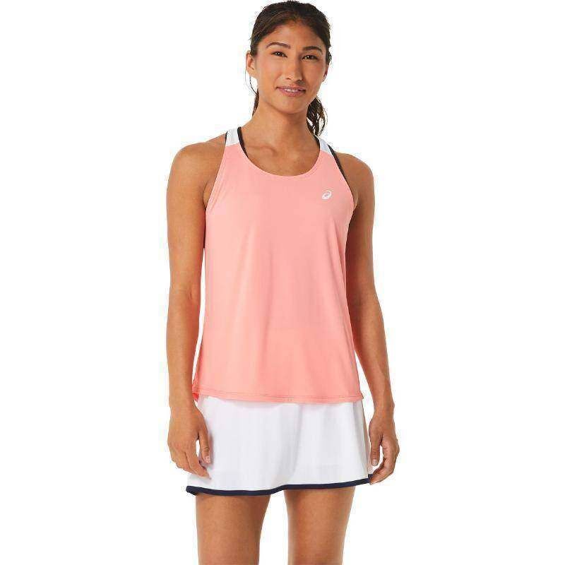 Camiseta Asics Court Coral Blanco -  -XS