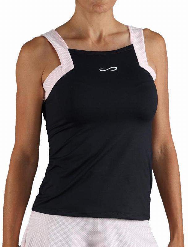 Camiseta Endless Breeze Negro Rosa Cristal -  -XS