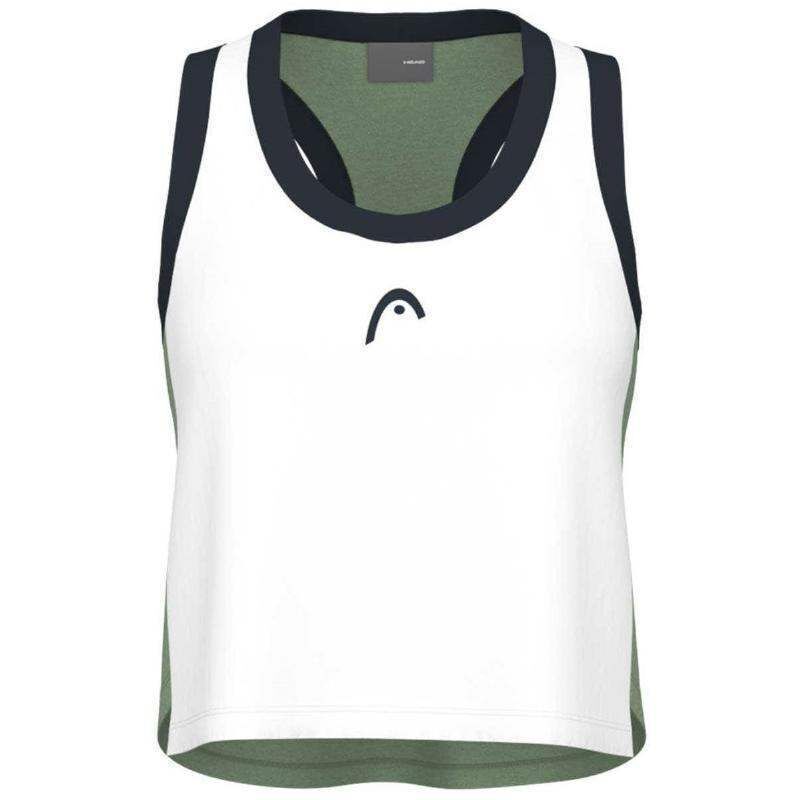 Camiseta Head Play Crop Top Blanco Verde Mujer -  -XL