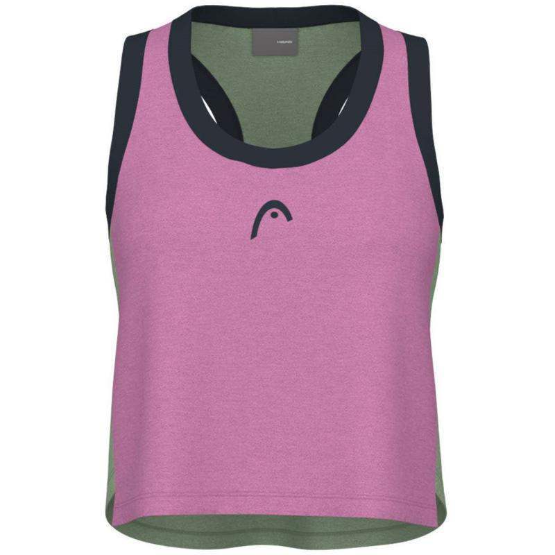 Camiseta Head Play Crop Top Rosa Verde Mujer -  -XS