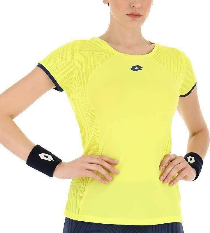 Camiseta Lotto Superrapida V Amarillo Fluor Azul Mujer -  -XL