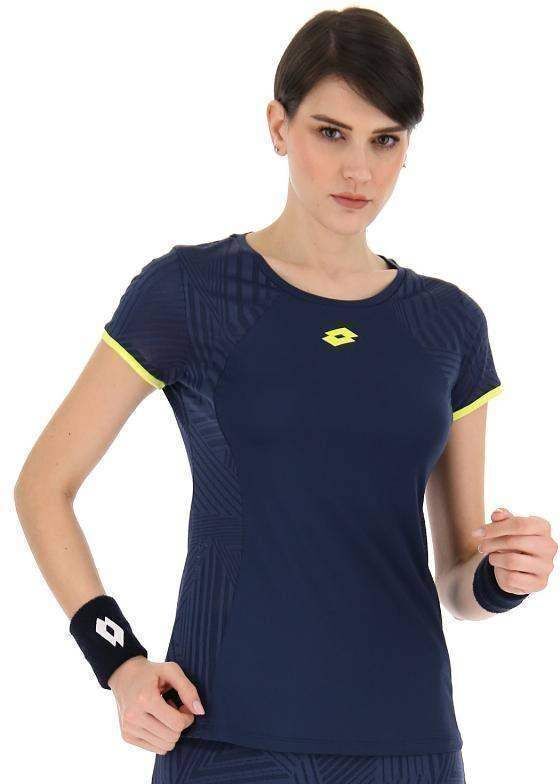 Camiseta Lotto Superrapida V Denim Oscuro Amarillo Acido Mujer -  -XS