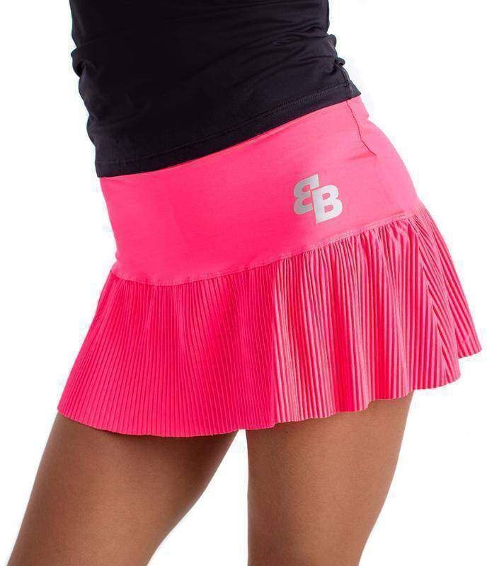 Falda BB Wimbledon Basica Plisada Rosa Fluor -  -S