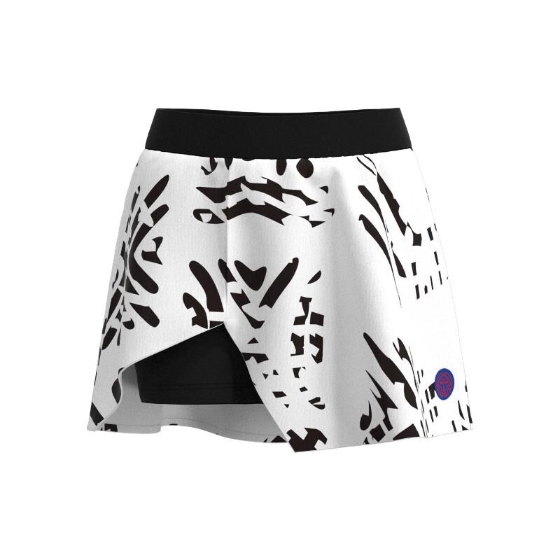 Falda Bidi Badu Melbourne Printed Cut Out Blanco Negro -  -S