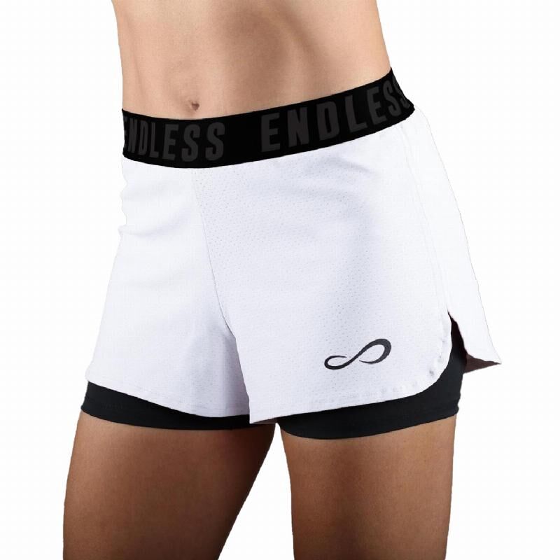 Short Endless Tech Iconic Blanco Mujer -  -L