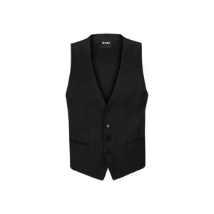 Boss Slim-fit waistcoat in virgin-wool serge