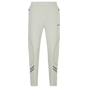 Boss Regular-fit tracksuit bottoms with decorative reflective artwork