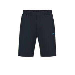 Boss Regular-fit shorts with decorative reflective artwork