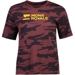 MONS ROYALE WMN ICON MERINO RELAXED TEE CHOCOLATE CAMO M