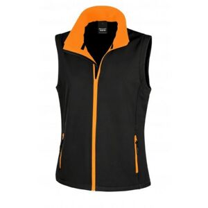 Gilet sans manches softshell femme Result Noir / Orange XL