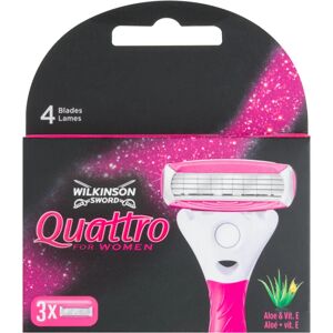 Wilkinson Sword Quattro for Women Aloe & Vit. E lames de rechange 3 pcs