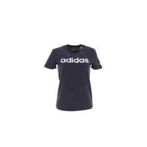Adidas Tee shirt manches courtes W lin t Bleu marine Taille : L - Publicité