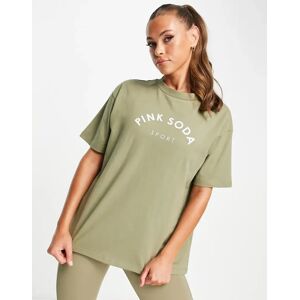 Pink Soda - T-shirt boyfriend Ã  logo - Olive-Vert Vert 34 female