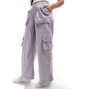 Sixth June - Pantalon cargo en nylon texturÃ© - Violet Violet L female