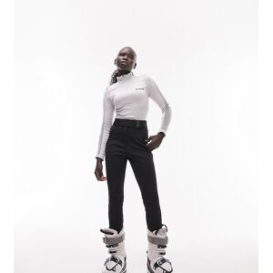 Topshop Petite - Sno - Pantalon de ski ajustÃ© Ã  Ã©triers - Noir Noir 38 female