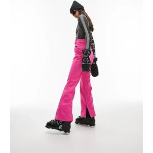 Topshop - Sno - Pantalon de ski Ã©vasÃ© avec bretelles - Rose Rose 42 female