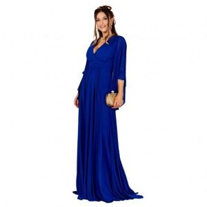 Womens/Ladies Chiffon Wrap Angel Sleeve Maxi Dress