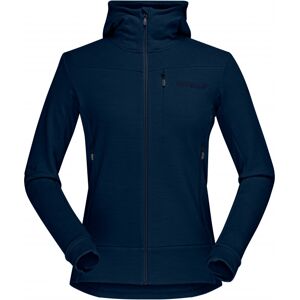 - Women's Falketind Warmwool2 Stretch Zip Hood - Sweat à capuche taille XS, bleu