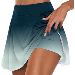 Générique Jupe-Short de Sport Jupes Mini Skorts pour Femme avec 2 Poches Tennis Golf Entraînement Sports Pantskirts Legging Élastique Pants Activewear - Publicité