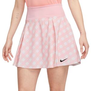 Jupes de tennis pour femmes Nike Court Dri-Fit Advantage Print Club Skirt - med soft pink/black rose XL female - Publicité