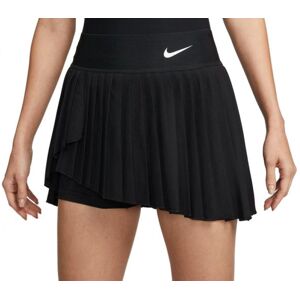 Jupes de tennis pour femmes Nike Court Dri-Fit Advantage Pleated Tennis Skirt - black/white noir L female - Publicité