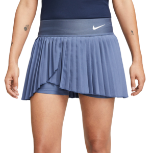 Jupes de tennis pour femmes Nike Court Dri-Fit Advantage Pleated Tennis Skirt - diffused blue/white bleu L female - Publicité