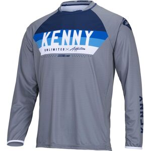 Maillot velo VTT manches longues Kenny Elite adulte gris/bleu- L bleu