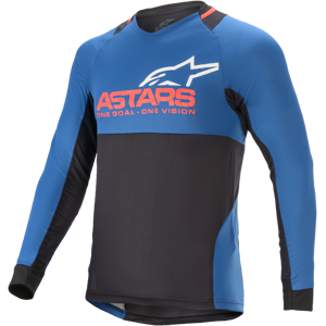 Alpinestars Maillot VTT Manches Longues Alpinestars Drop 8.0 Bleu Moyen-Rouge -