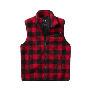 Brandit Gilet Brandit Teddyfleece Rouge-Noir -