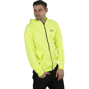 100% Sweat à Capuche 100% Union Jaune fluo -