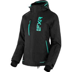 FXR Veste de Ski Femme FXR Fresh Noir Chiné-Menthe -