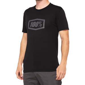 100% T-Shirt 100% Essential Tech Noir-Gris -