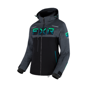 Veste de Ski Femme FXR Maverick Noir-Gris Moyen Chine-Menthe Fade -