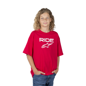 T-Shirt Enfant Alpinestars Ride 2.0 Rouge-Blanc -