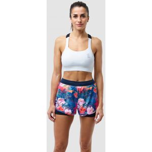 Ekoï Short Femme EKOI RUN 2 en 1 Tropical bleu rose fluo XL female