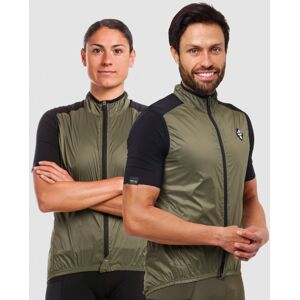 Gilet Coupe-vent Unisexe Ekoi Gravel Ultralight Kaki  - Taille  XXS - EKOÏ