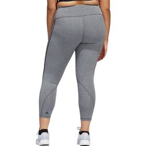 Adidas Optime Icons 3 Stripes 7/8 Big Leggings Gris 1X Femme - Publicité