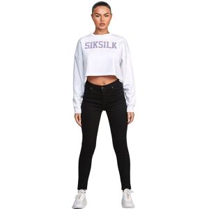 Crop Varsity Sweatshirt Blanc XS Femme Blanc XS female