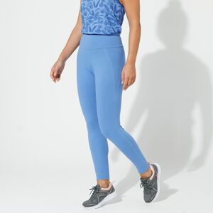 Blancheporte Legging De Sport Taille Haute Uni - Femme Bleu 34/36