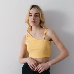 Nike Top Crop Asymetric Essential jaune s femme